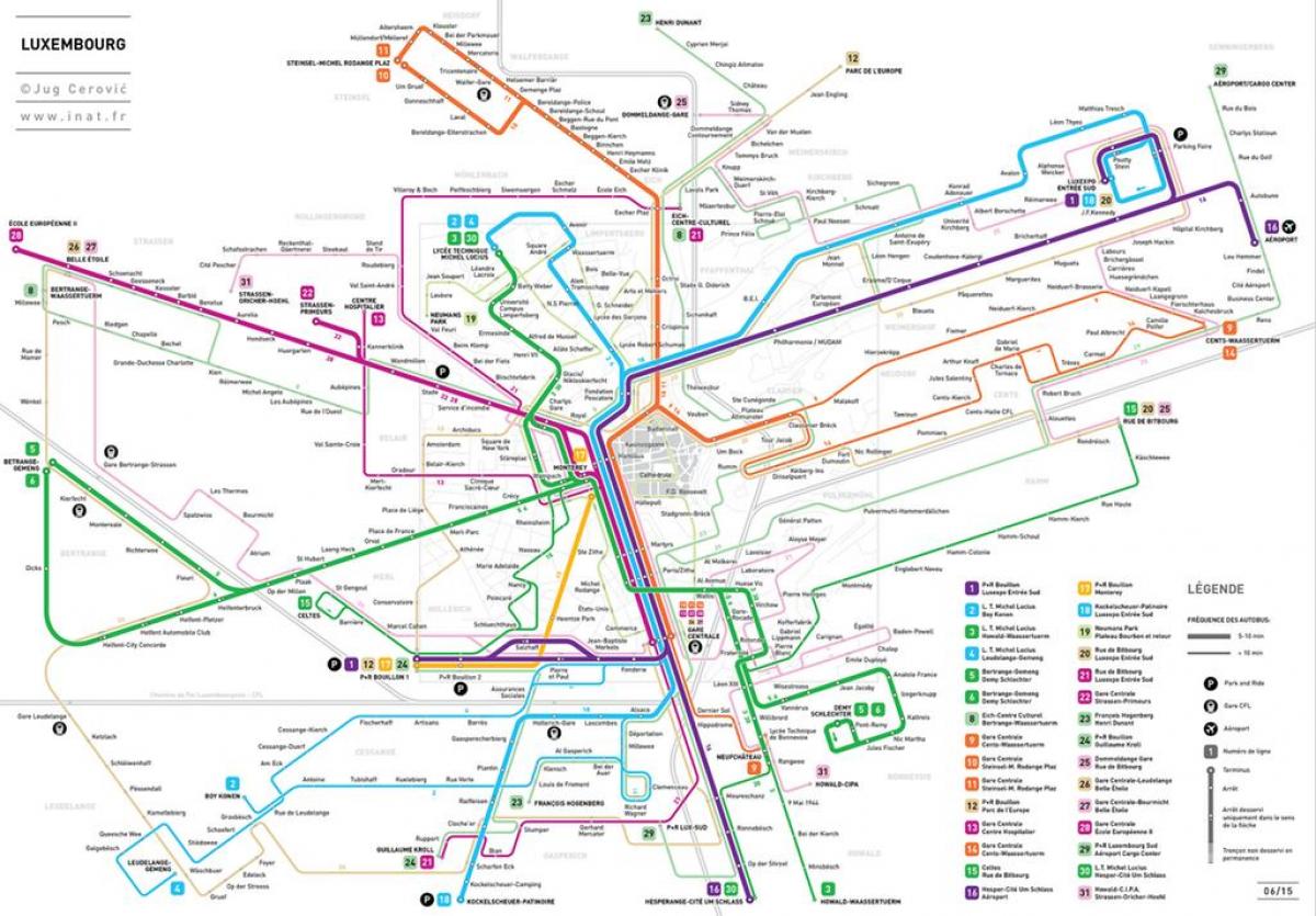 mapa de Luxemburgo metro