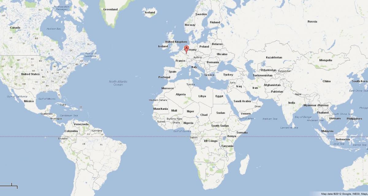 Luxemburgo localización no mapa do mundo