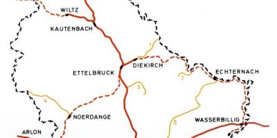 Luxemburgo ferroviario mapa
