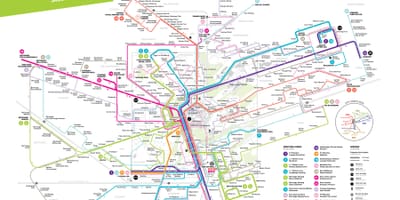 Luxemburgo ruta de autobús mapa