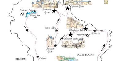 Mapa de Luxemburgo castelos