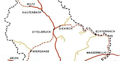 Mapa de Luxemburgo estación de tren