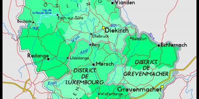 Luxemburgo mapa de localización