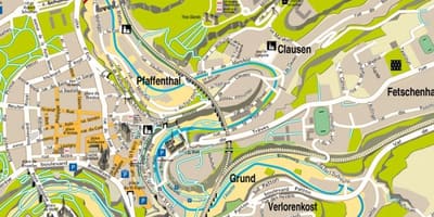 Mapa de rúa Luxemburgo